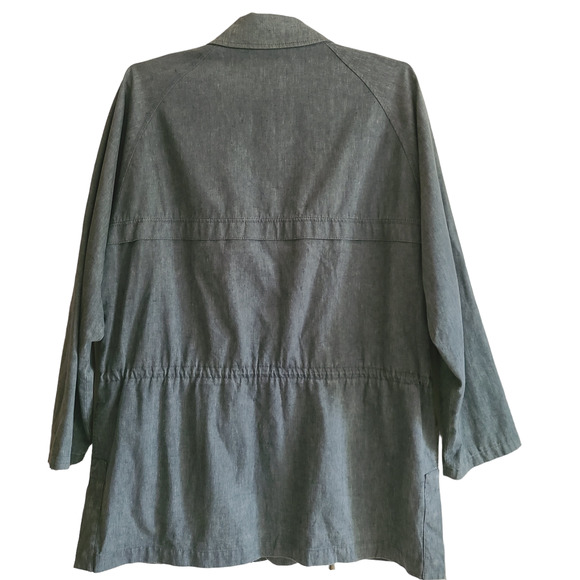 HICKEY FREEMAN 100% Linen Storm‎ System Zip Front Anorak Jacket Men's XXL - Picture 2 of 16